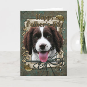 Fathers Day - Stone Paws - English Springer Spanie Card