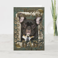 Fathers Day - Stone Paws - French Bulldog - Teal