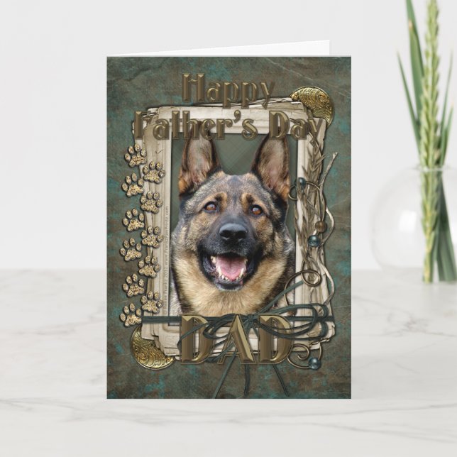 Fathers Day - Stone Paws - German Shepherd Card (Front)