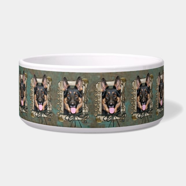 Fathers Day - Stone Paws - German Shepherd - Kuno Bowl (Front)