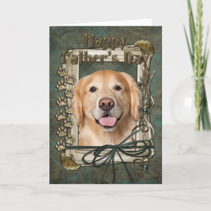 Fathers Day - Stone Paws Golden Retriever - Corona Card