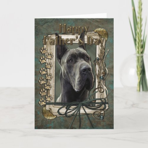 Fathers Day _ Stone Paws _ Great Dane _ Grey Card