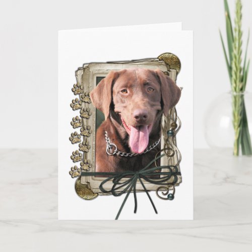 Fathers Day _ Stone Paws _ Labrador _ Chocolate Card