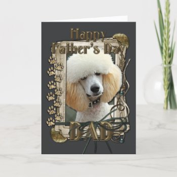 Fathers Day - Stone Paws - Poodle - Apricot Card by FrankzPawPrintz at Zazzle