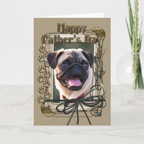 Fathers Day _ Stone Paws _ Pug Card