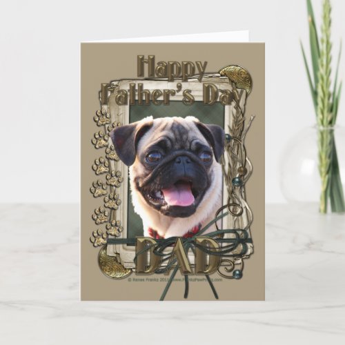 Fathers Day _ Stone Paws _ Pug Card