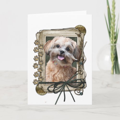 Fathers Day _ Stone Paws _ ShihPoo _ Maggie Card