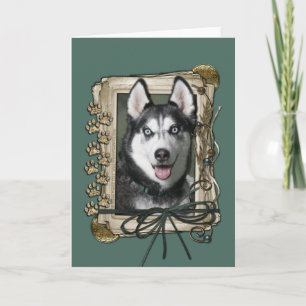 Fathers Day - Stone Paws - Siberian Husky Card