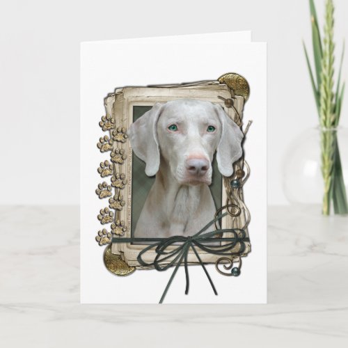 Fathers Day _ Stone Paws _ Weimaraner Card