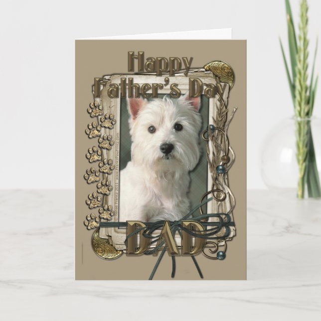 Fathers Day - Stone Paws - West Highland Terrier Card (Front)