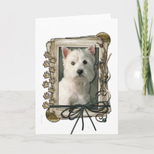 Fathers Day - Stone Paws - Westie Card