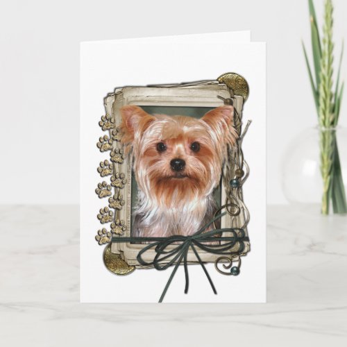 Fathers Day _ Stone Paws _ Yorkshire Terrier Card