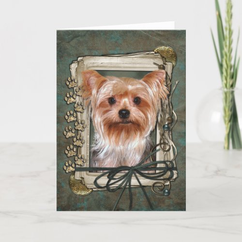 Fathers Day _ Stone Paws _ Yorkshire Terrier Card