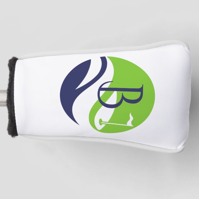 Fathers Day Stylish Golf Fairway Monogram Golf  Head Cover (Front)
