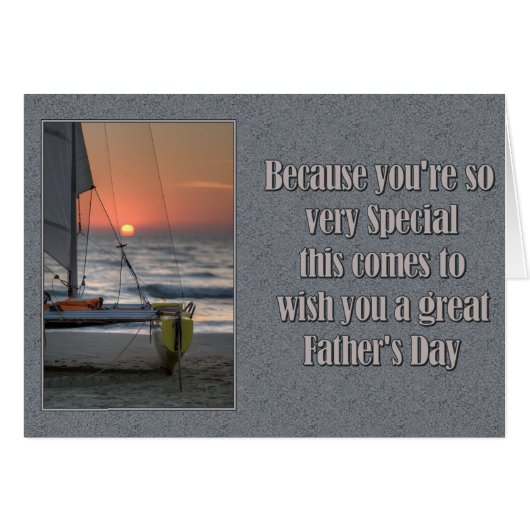 Father's Day Sunset Sailboat Cards (Front Horizontal)