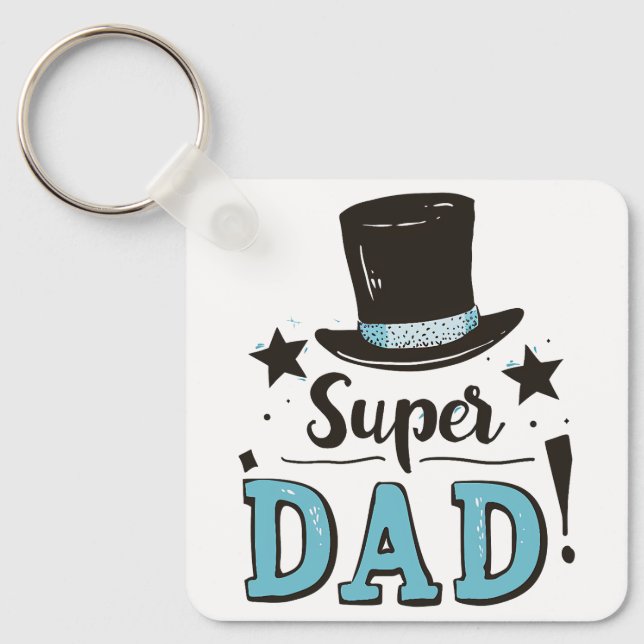Fathers Day - Super Dad Celebration Keychain (Front)