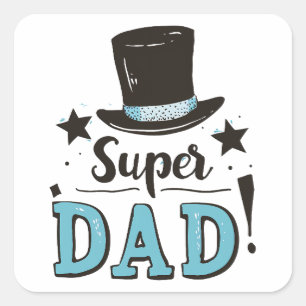 Fathers Day - Super Dad Celebration Square Sticker