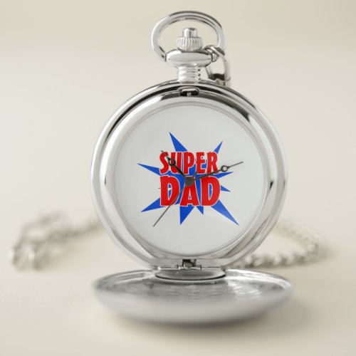 Fathers Day Super Dad Pocket Watch