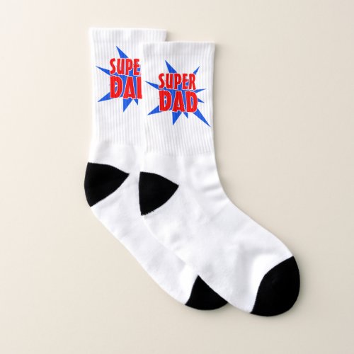 Fathers Day Super Dad Socks