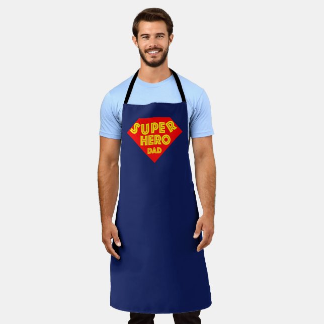 Father's Day Super Hero Dad Apron (Worn)