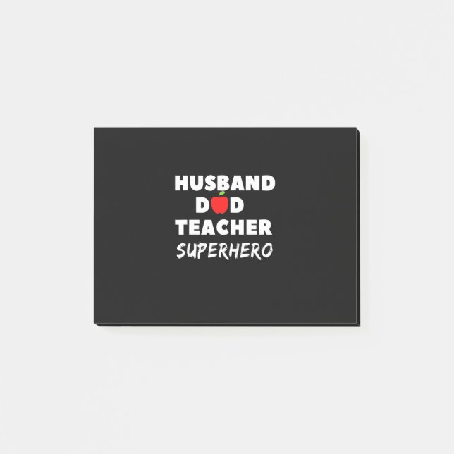 Father's Day | Super Husband Dad Teacher Post-it Notes (Front)