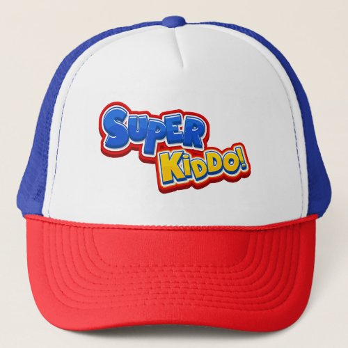 Fathers Day Super Kiddo Red Yellow  Trucker Hat