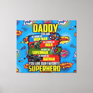 Fathers day - Superdad Canvas Print