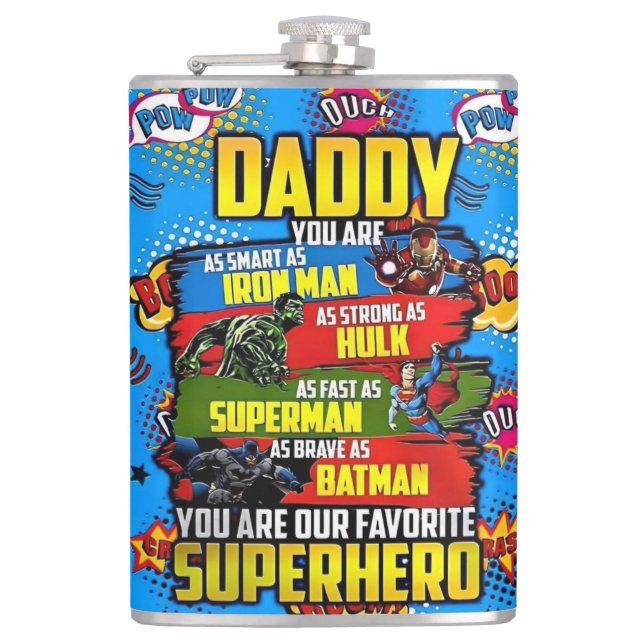 Fathers day - Superdad Flask (Front)