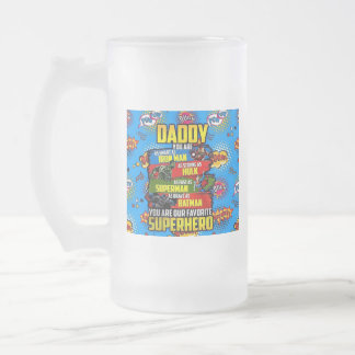 Fathers day - Superdad Frosted Glass Beer Mug
