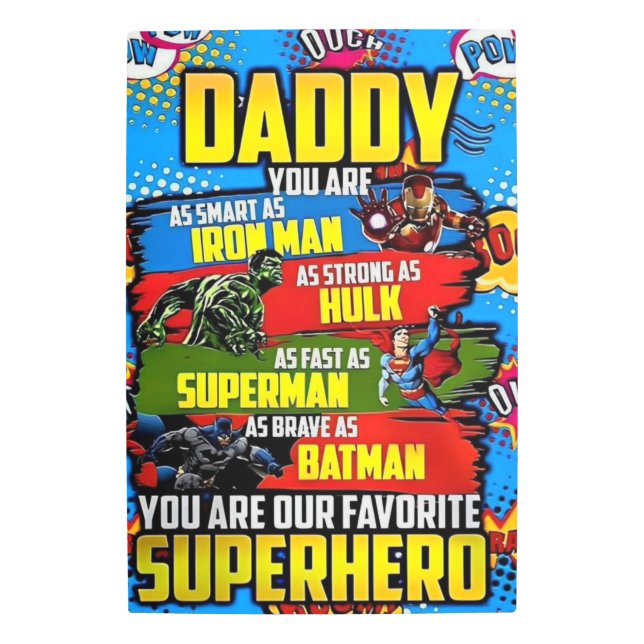 Fathers day - Superdad Metal Print (Front)