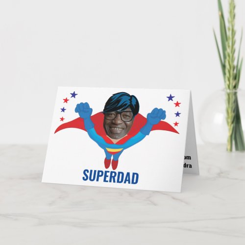Fathers Day Superhero Funny New Tremendous Gift Card