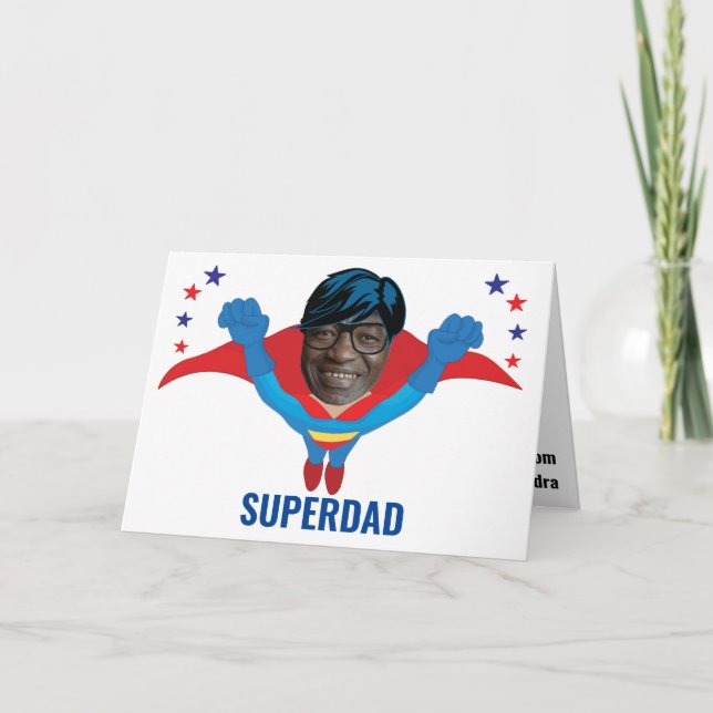 Fathers Day Superhero Funny New Tremendous Gift Card (Front)