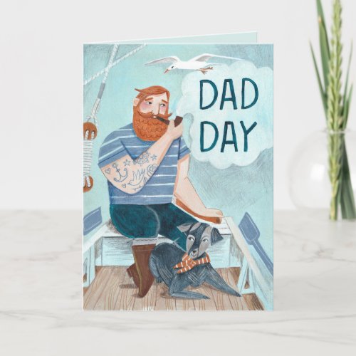 Fathers day superhero sailor card