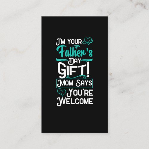 Fathers Day Surprise Son Daughter Funny Business Card