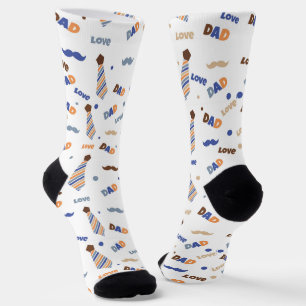 Fathers Day Symbols Pattern  Socks
