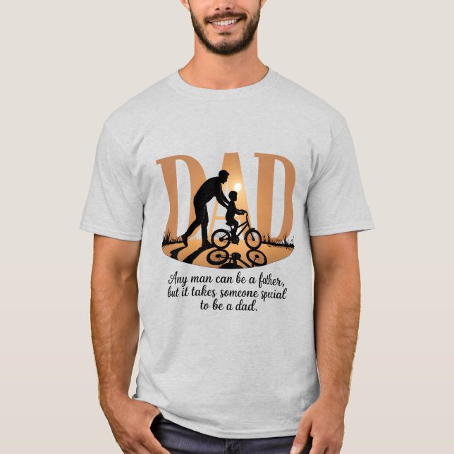 Father's Day T-Shirt – Special Dad Bike Teaching  (Front)