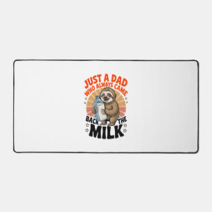 father's day t shirt with sloth desk mat
