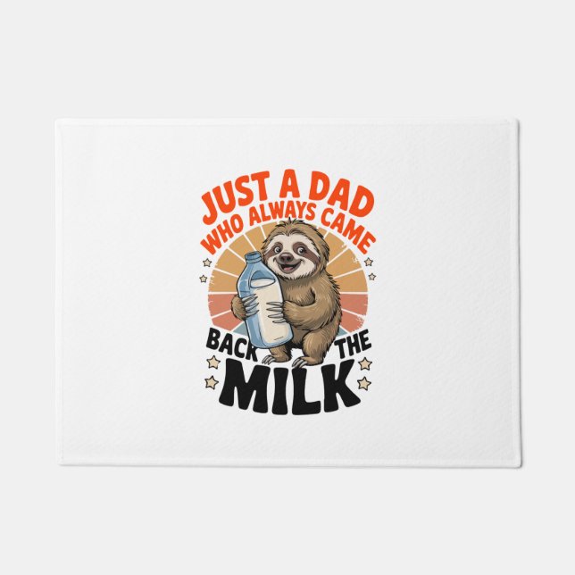 father's day t shirt with sloth doormat (Front)