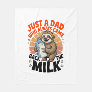 father's day t shirt with sloth fleece blanket