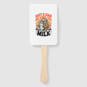 father's day t shirt with sloth hand fan