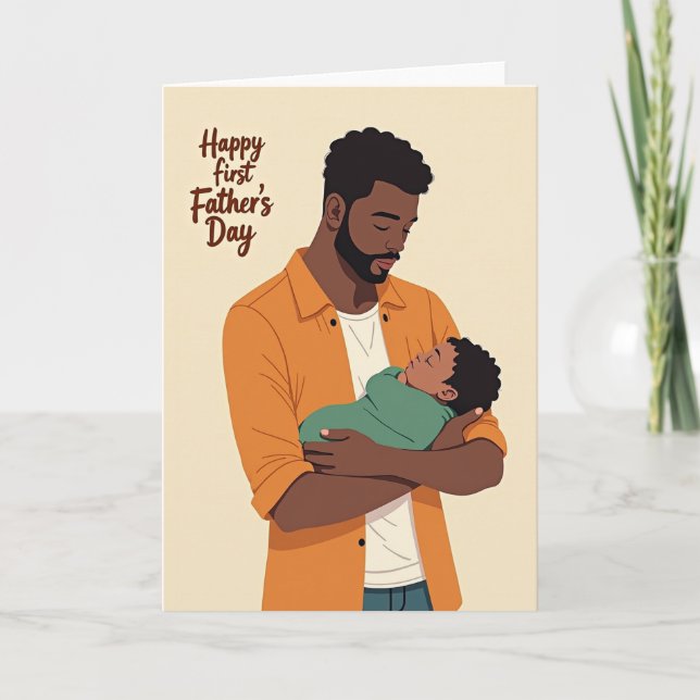 Fathers Day Tenderness Scene Card (Front)