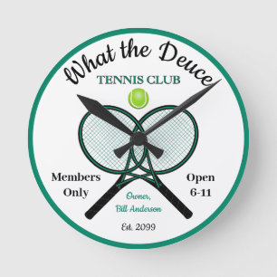 Father's Day Tennis Club Bar Pub Lounge Clock Sign