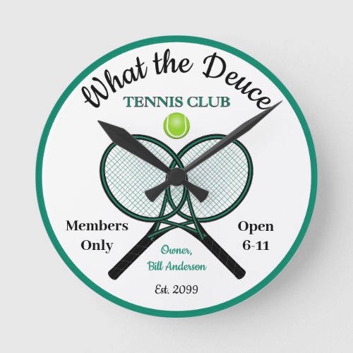 Fathers Day Tennis Club Bar Pub Lounge Clock Sign