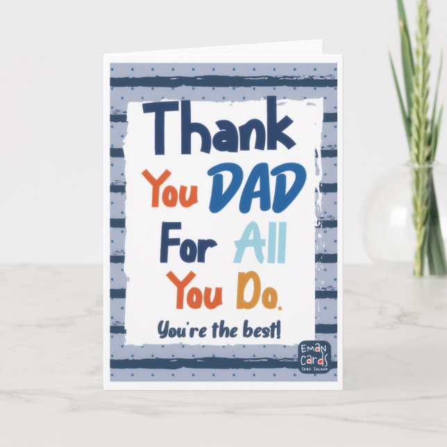 Father's Day - Thank you Card (Front)