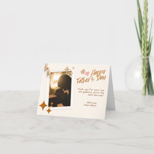 Fathers day thank you card