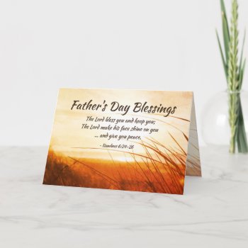 Father's Day 'the Lord Bless You' Bible Verse Card by CChristianDesigns at Zazzle