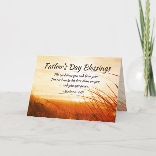 Fathers Day The Lord Bless You Bible Verse Card