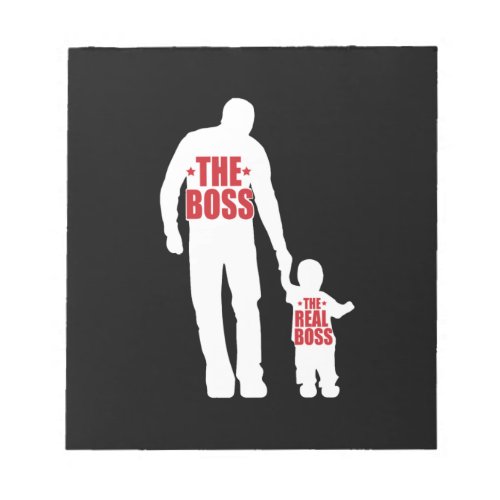 Fathers Day The Real Boss Notepad