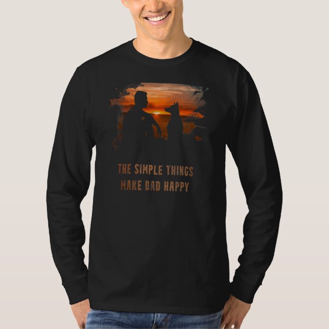 Father's Day  The Simple Things Make Dad Happy T-Shirt (Front)