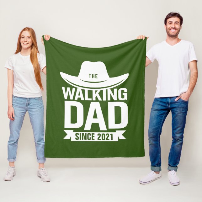 Father's Day - The Walking Dad Since… Fleece Blanket (In Situ)